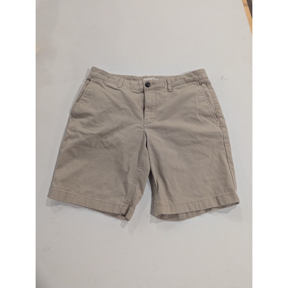 Hawker Rye Men's Shorts Size 32 Beige Khaki Chino Flat Front 9" Inseam